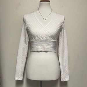 SHEIN ribbed cropped long sleeve